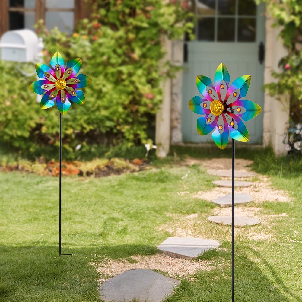 VEWOGARDEN wind spinner in yard decor setting