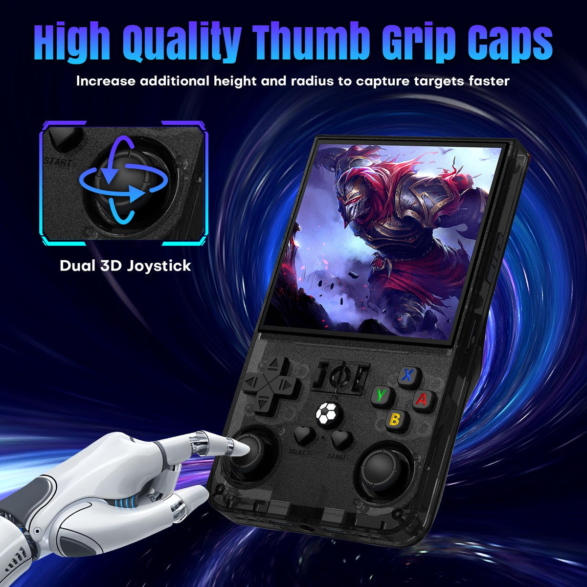 Vexkunp R36MAX joystick and button layout for responsive retro controls