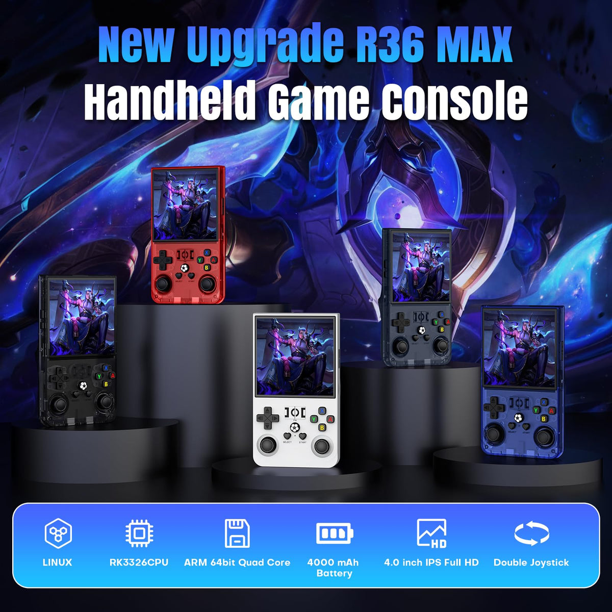 Vexkunp R36MAX side profile highlighting compact portable design for gaming on the go