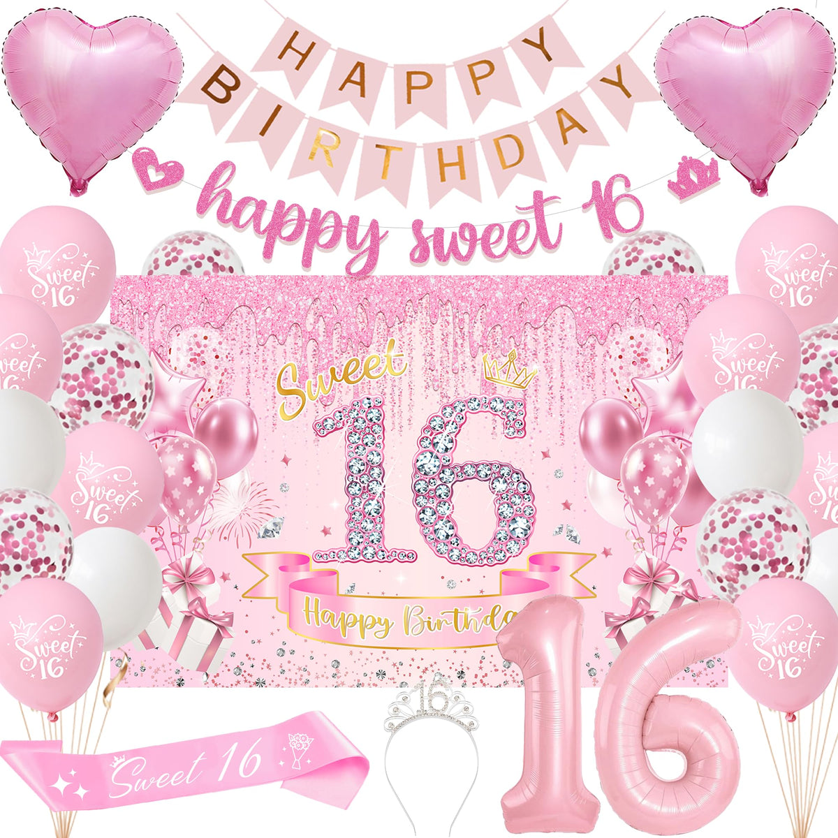 VeyoCraft Sweet 16 banner for eye catching party signage