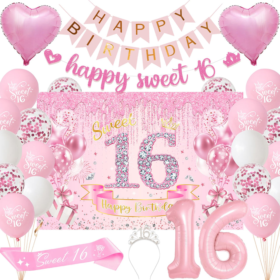VeyoCraft Sweet 16 banner for eye catching party signage
