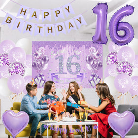 VeyoCraft number 16 balloons highlight the milestone with festive flair