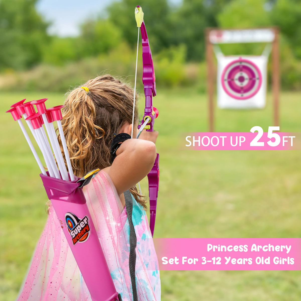VGOFUN princess cape and crown adding fairytale flair to archery adventures