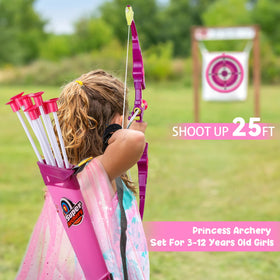 VGOFUN princess cape and crown adding fairytale flair to archery adventures