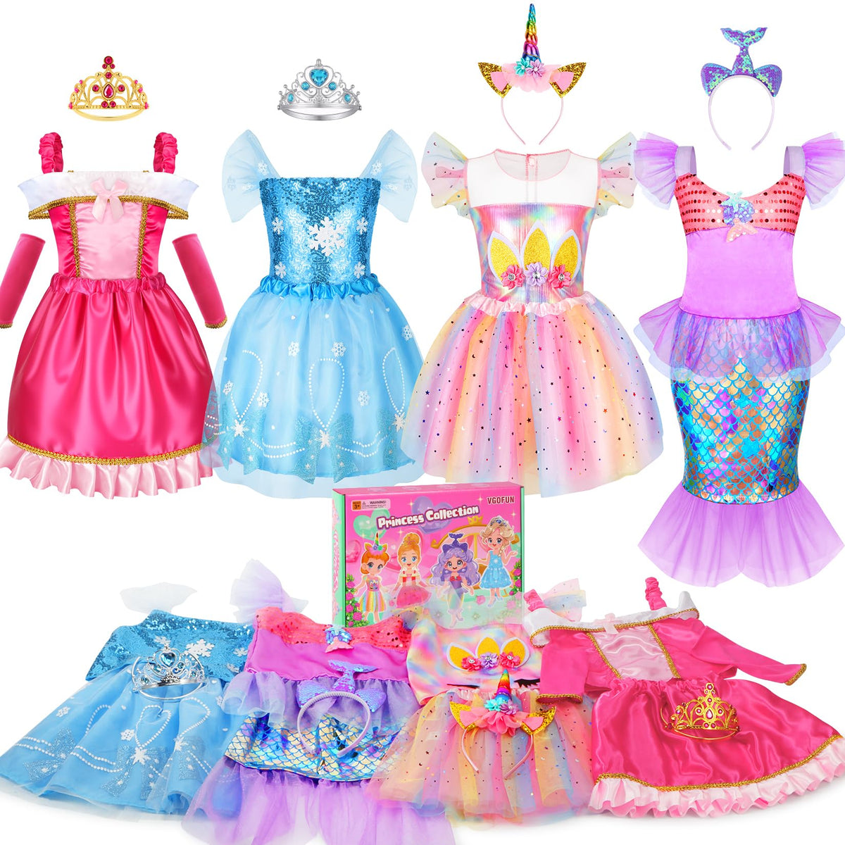 VGOFUN princess dress-up set front view ready for imaginative play