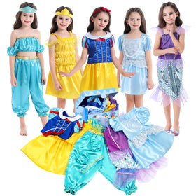 VGOFUN yellow princess dress front view with easy back closure.