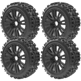 Vgoohobby 1/8 buggy tires with 17mm hex showing tread pattern for grass grip