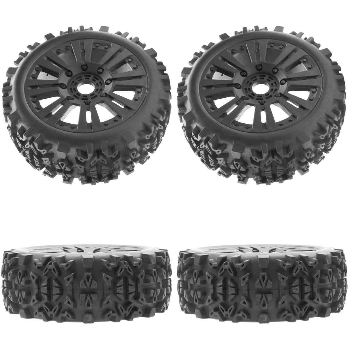 Vgoohobby tires on wheel rim assembly demonstrating quick removal and replacement
