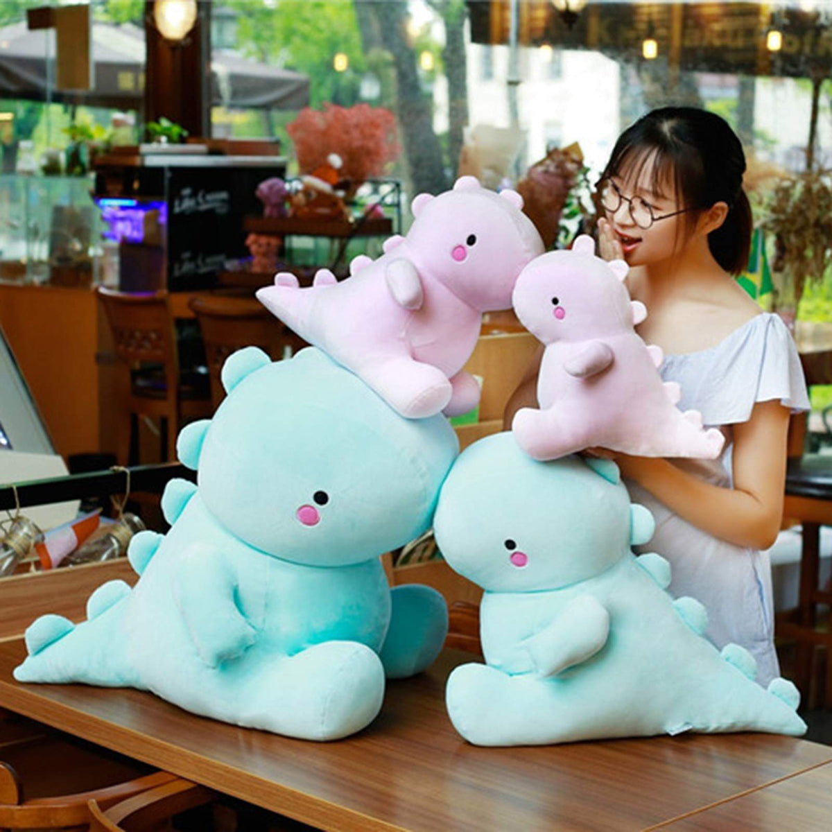 VHYHCY dino plush toy ornament suitable for living spaces.