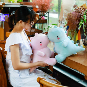 VHYHCY soft pink dino plushie ideal for comforting stories.