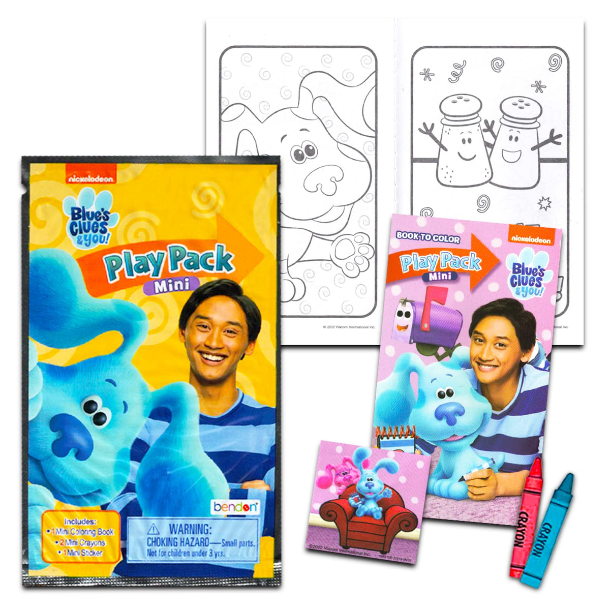 Blue's Clues coloring pages in a mini pack for hands-on art