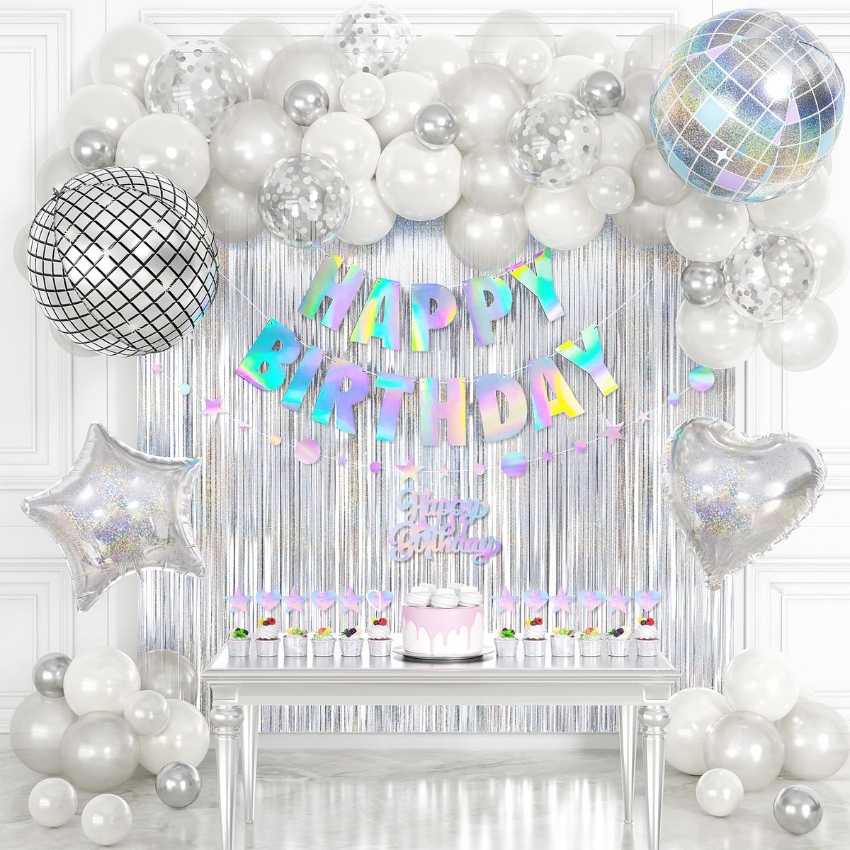 Vibzox disco party banner with a happy birthday message to elevate celebrations.