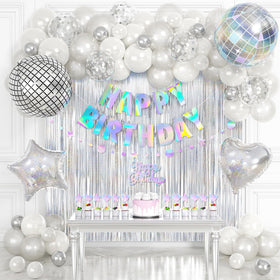 Vibzox disco party banner with a happy birthday message to elevate celebrations.
