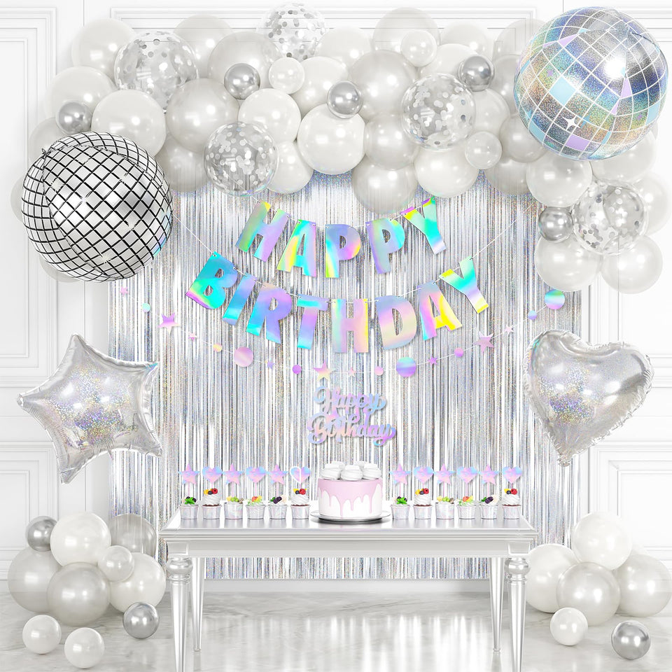 Vibzox disco party banner with a happy birthday message to elevate celebrations.