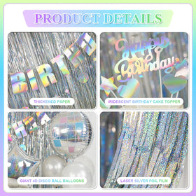 Vibzox pearl silver 10-inch balloons provide chic, cohesive color accents.