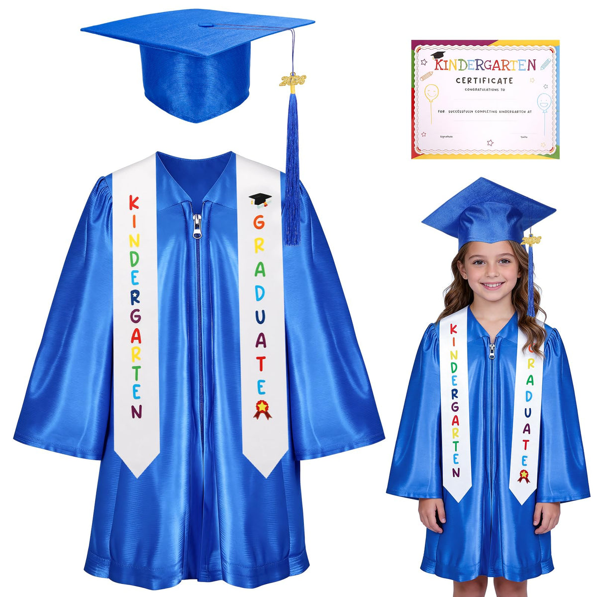 VICAMB kindergarten graduation gown—lightweight, breathable for ceremony wear.