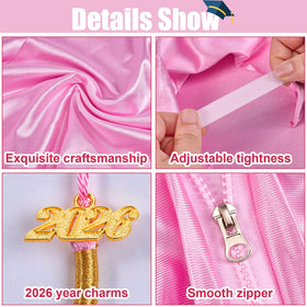 VICAMB white graduation sash adds bright, playful detail to photos and stage moments.