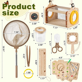 VICAMB wooden kit butterfly net for gentle insect catching outdoors.