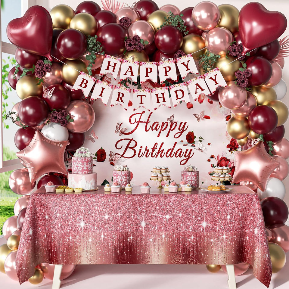 Vicduotex burgundy balloons collection for stylish party décor and photo-ready moments.
