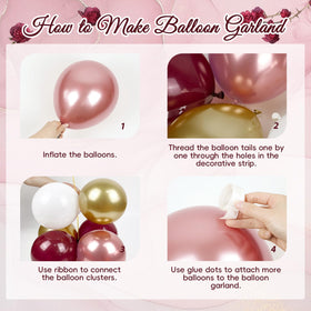 Vicduotex burgundy banner for bold birthday messages and photo moments.