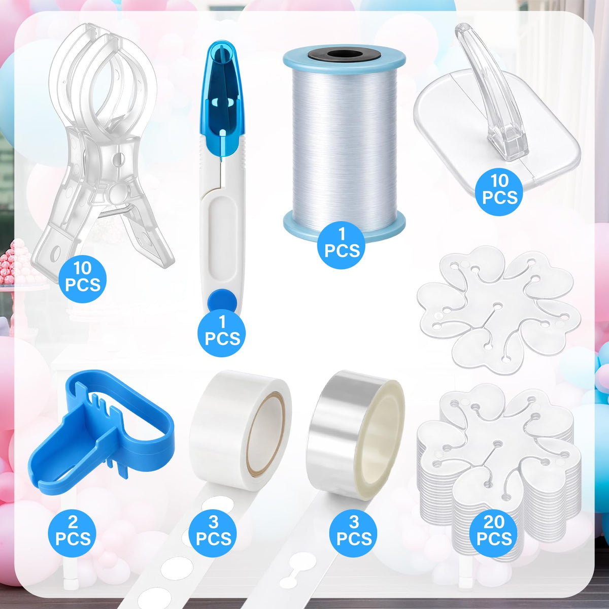 Vicenpal balloon tying tools speed up setup and reduce finger strain.