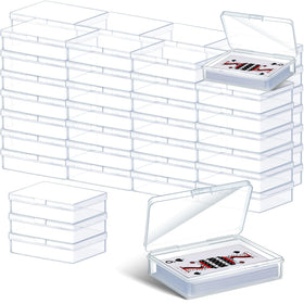 Vicenpal clear card box outer view with snap closure and visibility.
