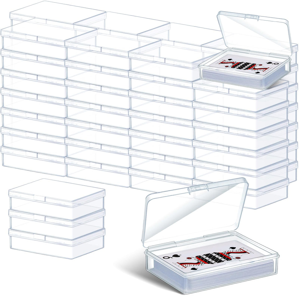 Vicenpal clear card box outer view with snap closure and visibility.