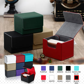 Vicenpal gray leather deck box non-slip surface for organized game nights