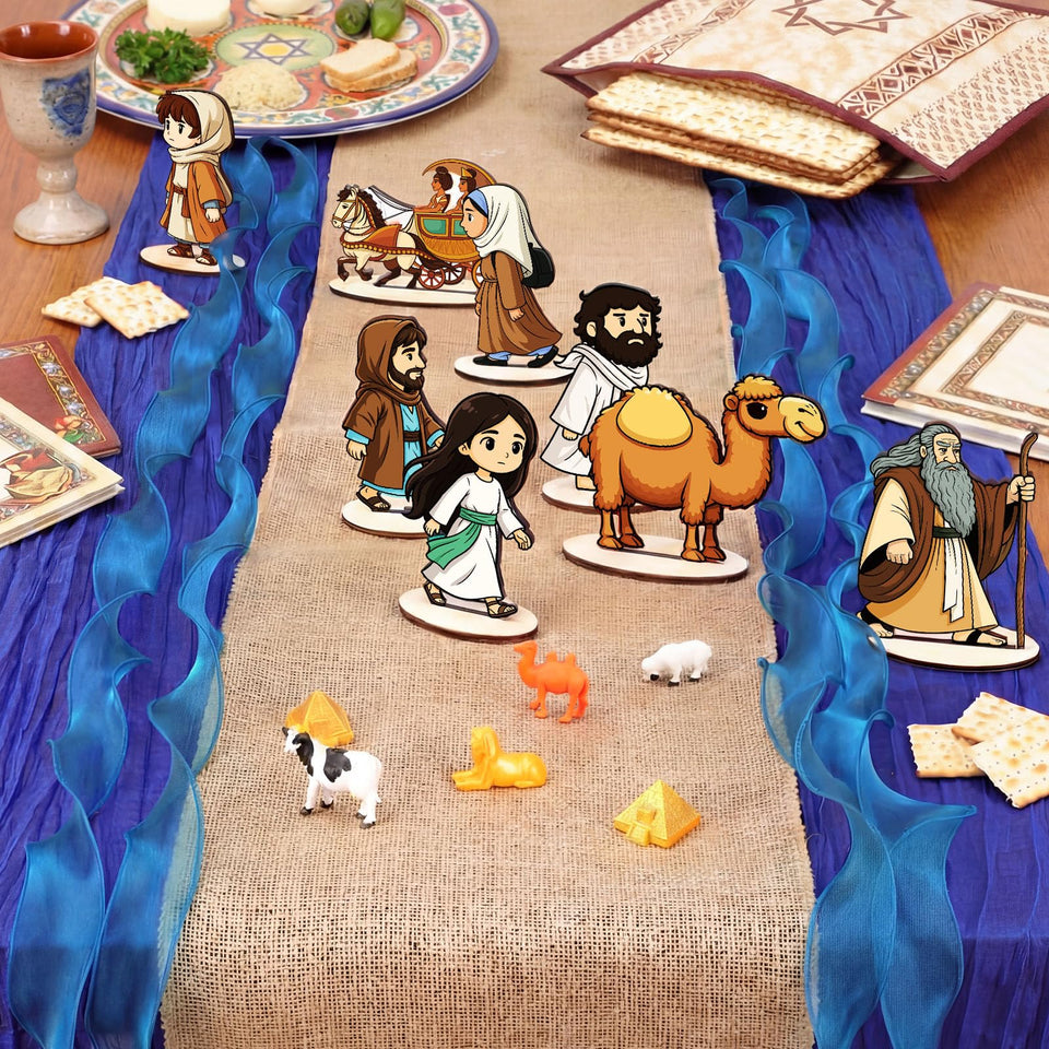 Vicenpal Passover set sphinx figures create a refined centerpiece focal point.