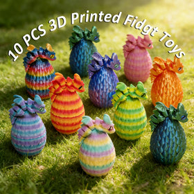 Vicentorra eggs with bright colors and detailed dragon designs for kids.