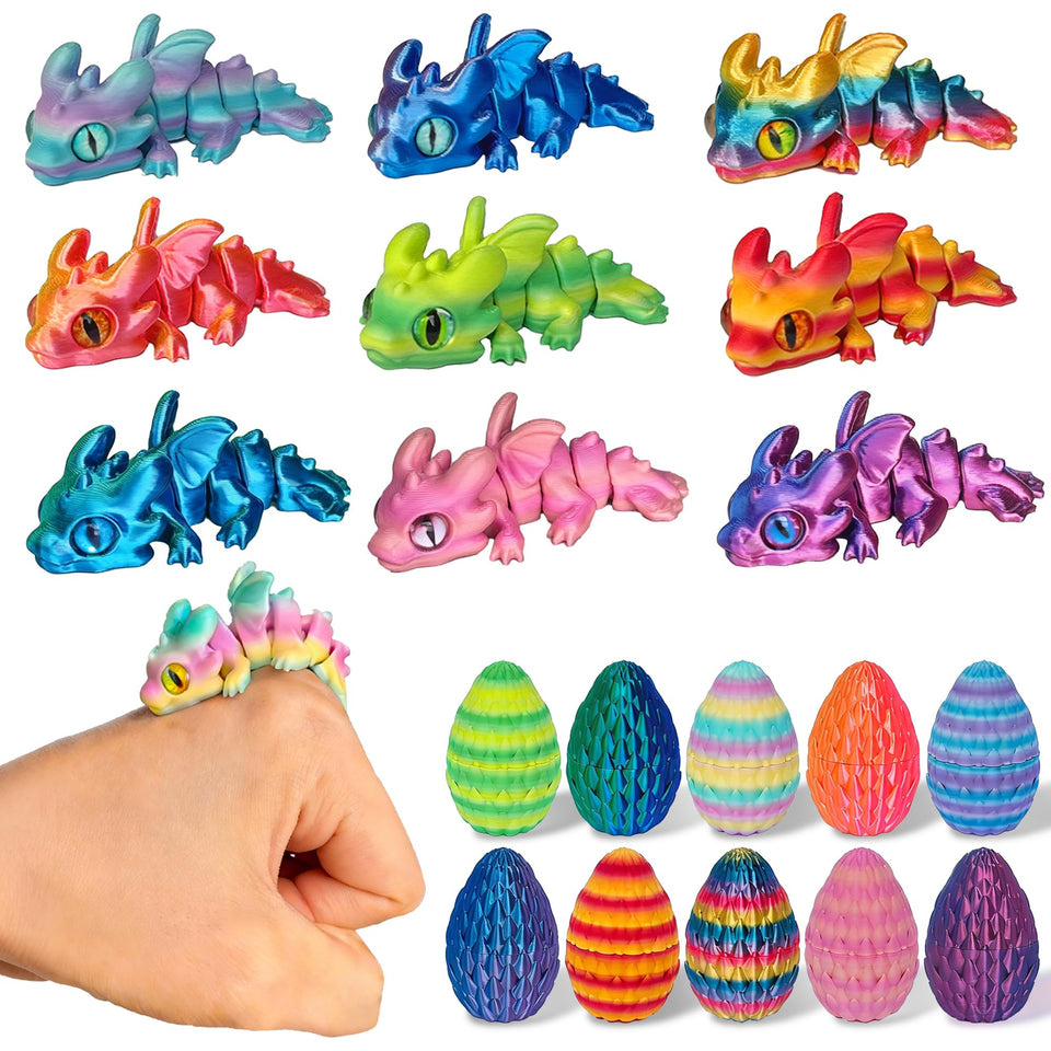 Vicentorra dragons eggs 10-pack showcasing bright colors for Easter fun and collection.