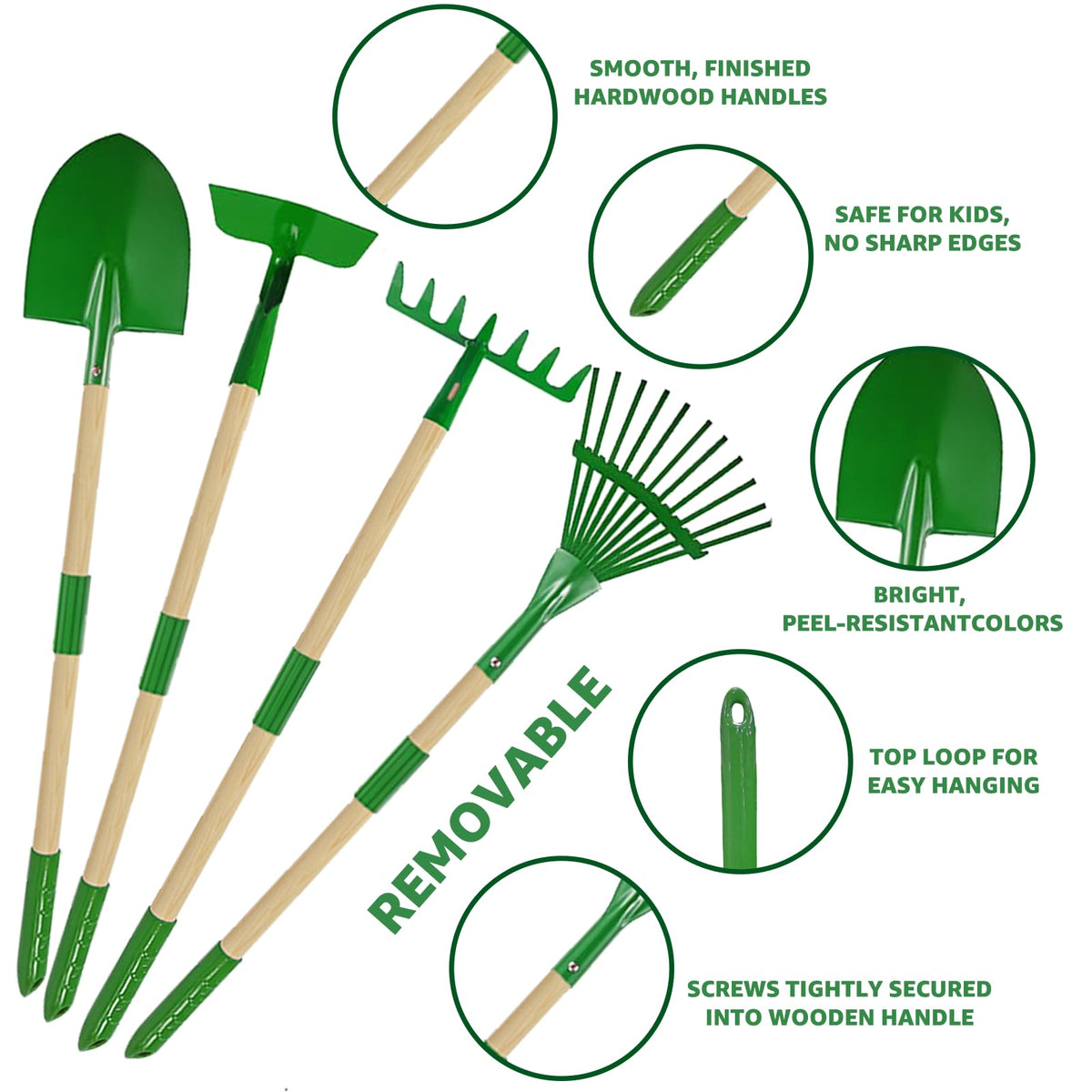 VICHTOP kid-sized hoe for soil exploration and gardening practice
