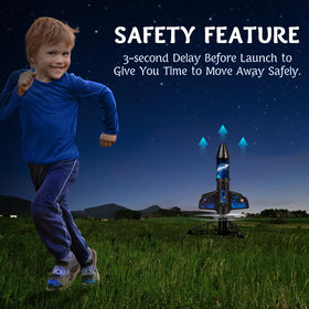 VICHTOP Rocket Launcher in 200 feet mode for longer backyard adventures