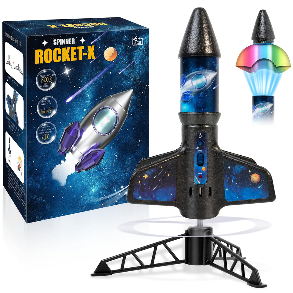 VICHTOP Rocket Launcher in action for outdoor fun with kids
