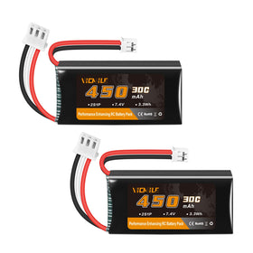 VICMILE 450mAh 7.4V LiPo with PH2.0 plug powers RC cars reliably