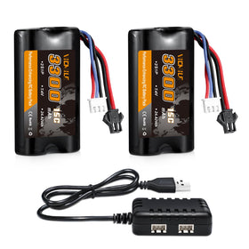 VICMILE 7.4V 3300mAh battery front view, high-capacity power for RC