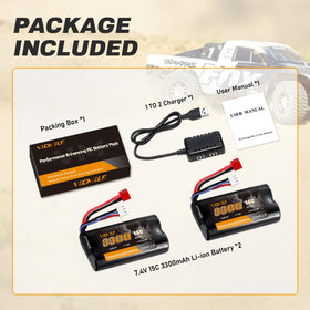VICMILE battery pack in box with manual and warranty card.