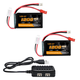 VICMILE SCX24 battery 7.4V 1200mAh for longer RC runs.