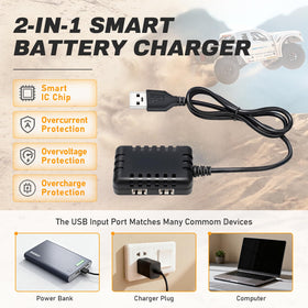 VICMILE SCX24 battery discharge rate 35C enables strong acceleration.