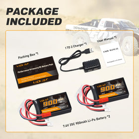 VICMILE SCX24 battery in-use powering RC car sessions.