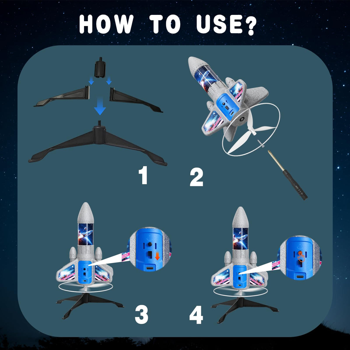 VICHTOP rechargeable battery enables many outdoor launches per charge.