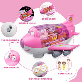 victob pink airplane eyes roll for whimsical pretend flights