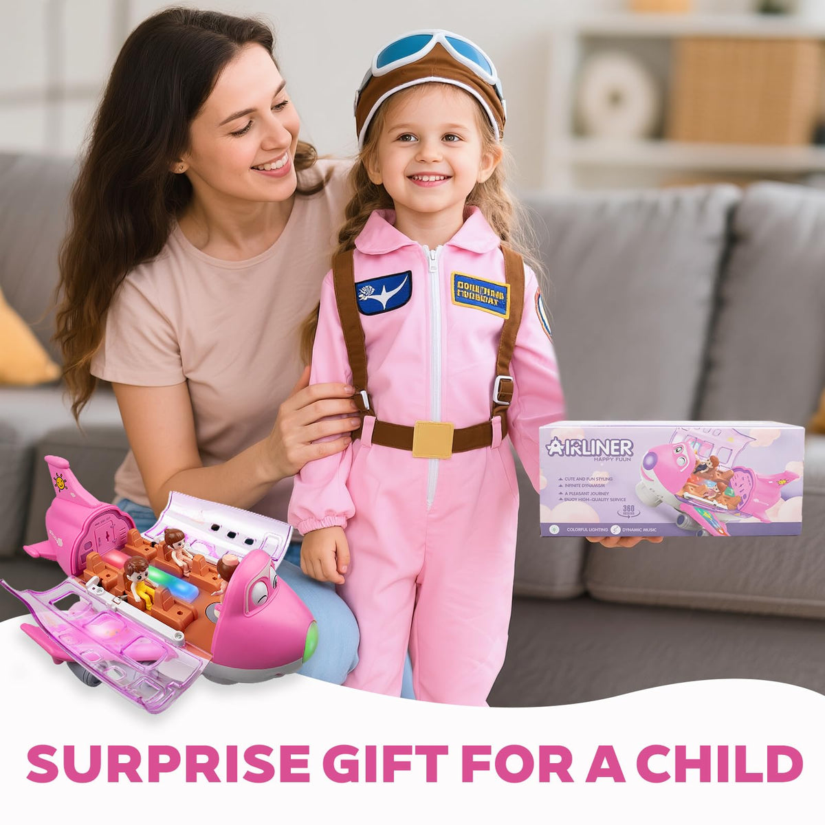 victob pink airplane comes in gift ready packaging for birthdays