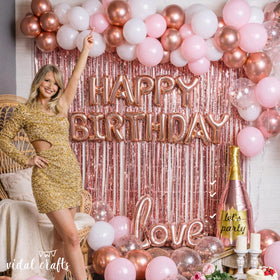 Vidal Crafts champagne balloon adds chic shimmer to celebrations.
