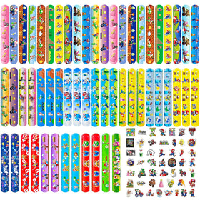 VIEKIER Bros slap bracelets pack of 56 for quick wristwear and party fun.