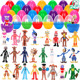 Viemebu Easter eggs filled with toys 24-pack for colorful Easter baskets and kid excitement.