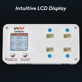 VIFLY ToothStor charges via balance port for versatile 2S compatibility.