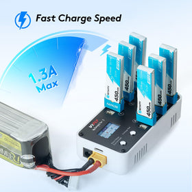 VIFLY WhoopStor V3 supports discharge and storage of 1S LiPo packs for convenient workflow.