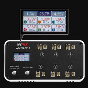VIFLY WhoopStor V3 LCD display showing charging status clearly