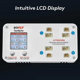 ToothStor storage mode enables quick, safe voltage setting to preserve battery health.